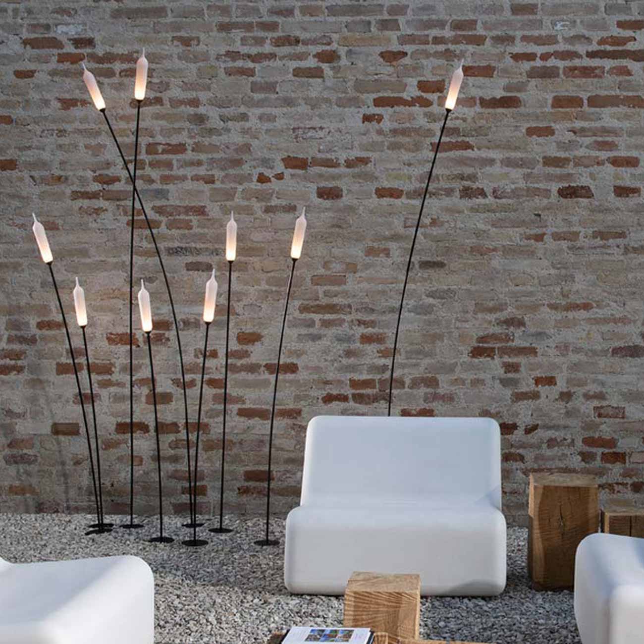 Nilo Outdoor LED Floor Lamp Outside Area.