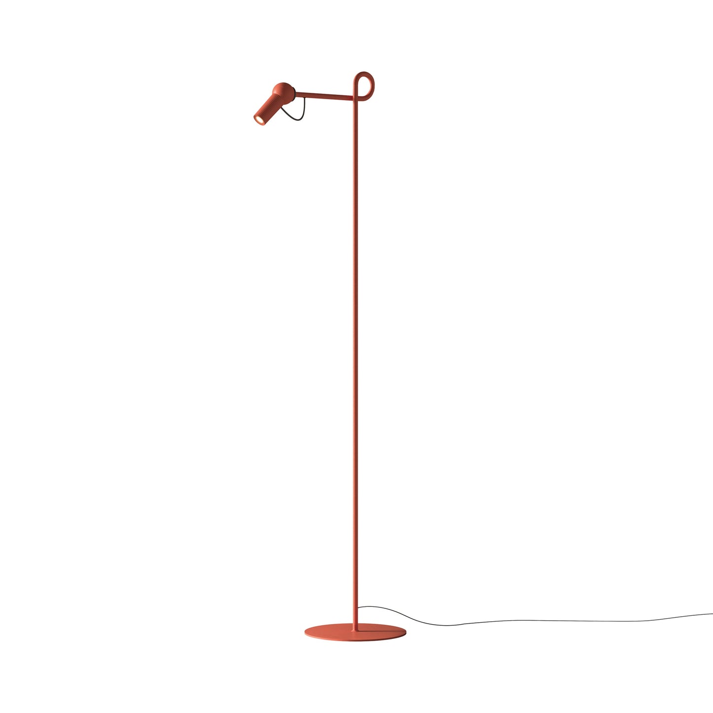 Bird LED Floor Lamp in Brick Red.