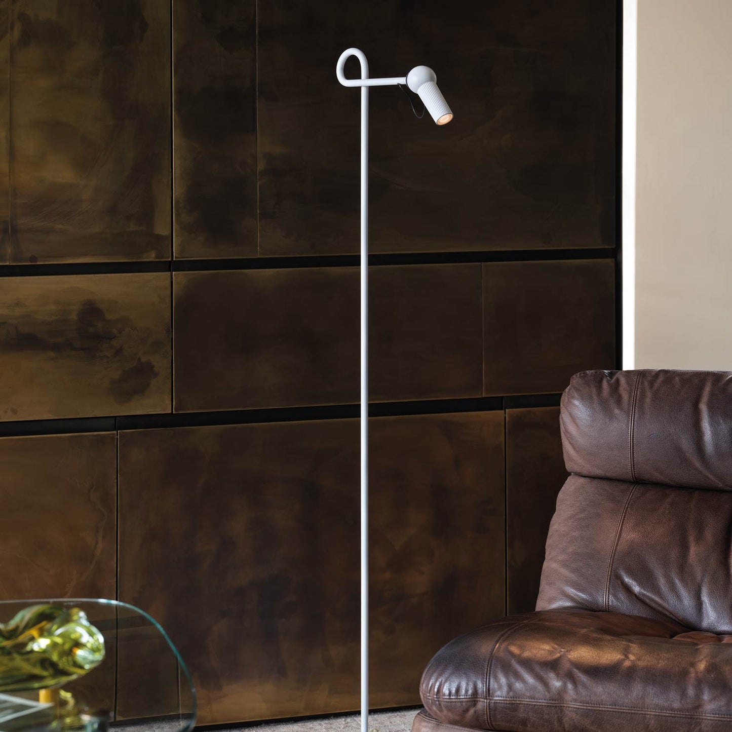 Bird LED Floor Lamp in living room.