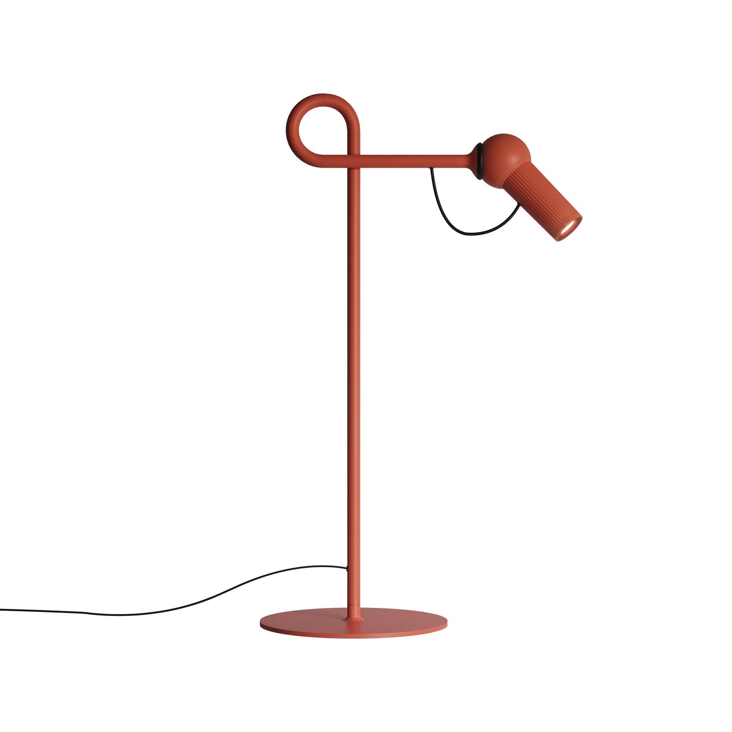 Bird LED Table Lamp in Brick Red.