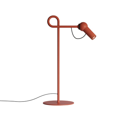 Bird LED Table Lamp in Brick Red.