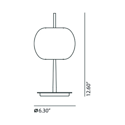 Kushi LED Table Lamp - line drawing.