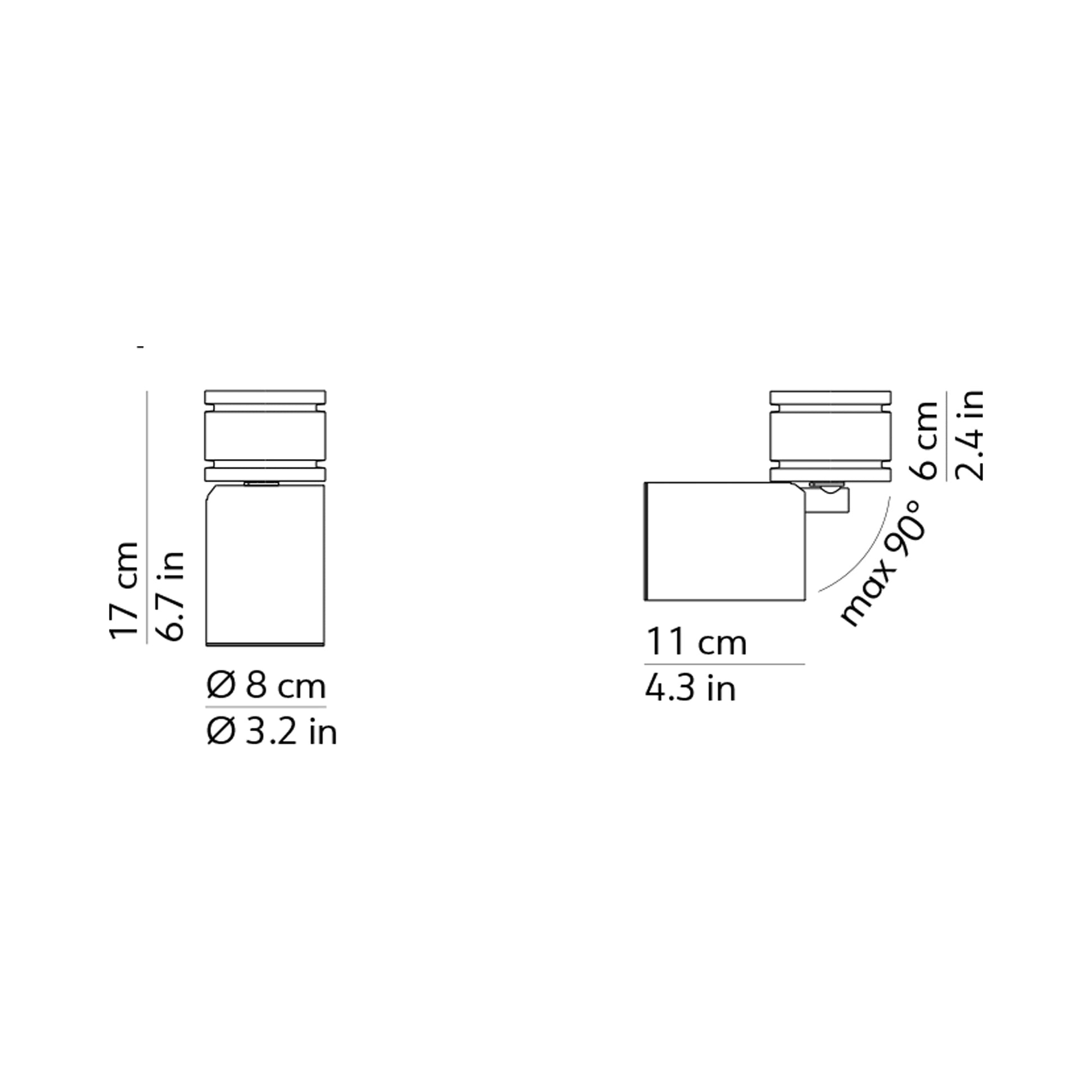 Mitos Spot Light - line drawing.