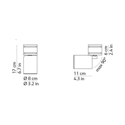 Mitos Spot Light - line drawing.