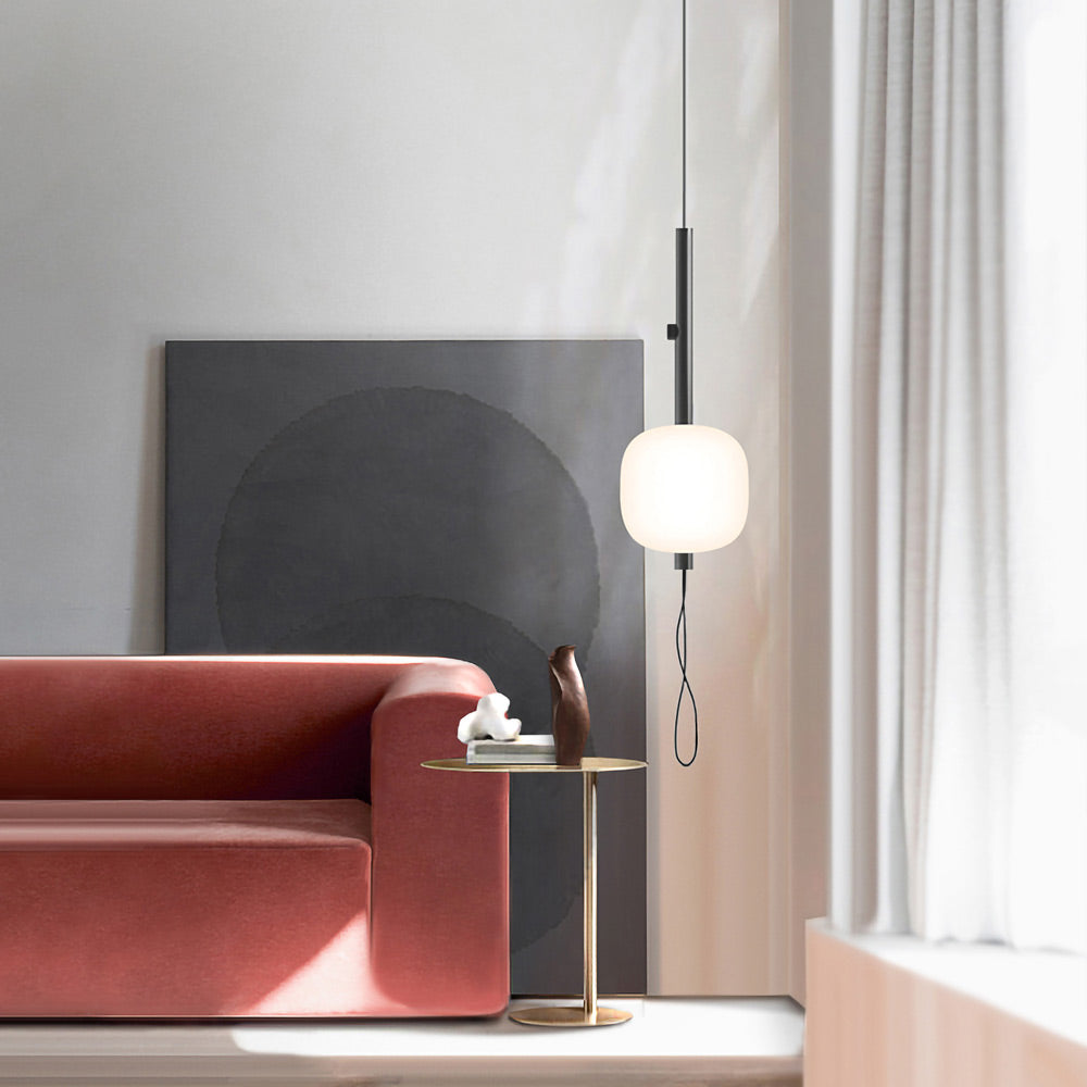 Motus LED Pendant Light in living room.