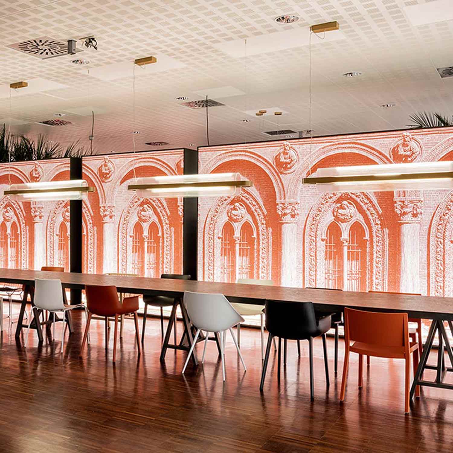 Nami LED Pendant Light in restaurant.