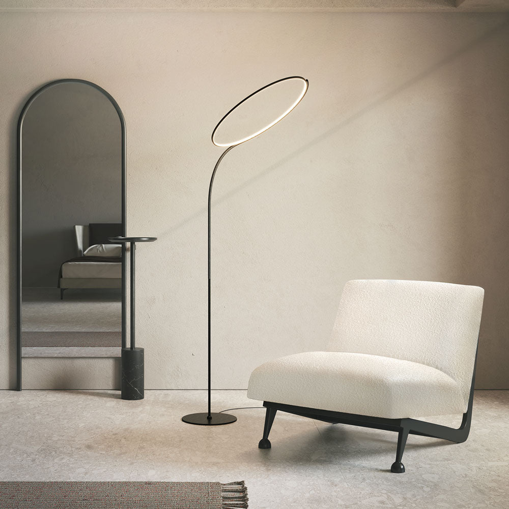 Poise LED Floor Lamp in living room.