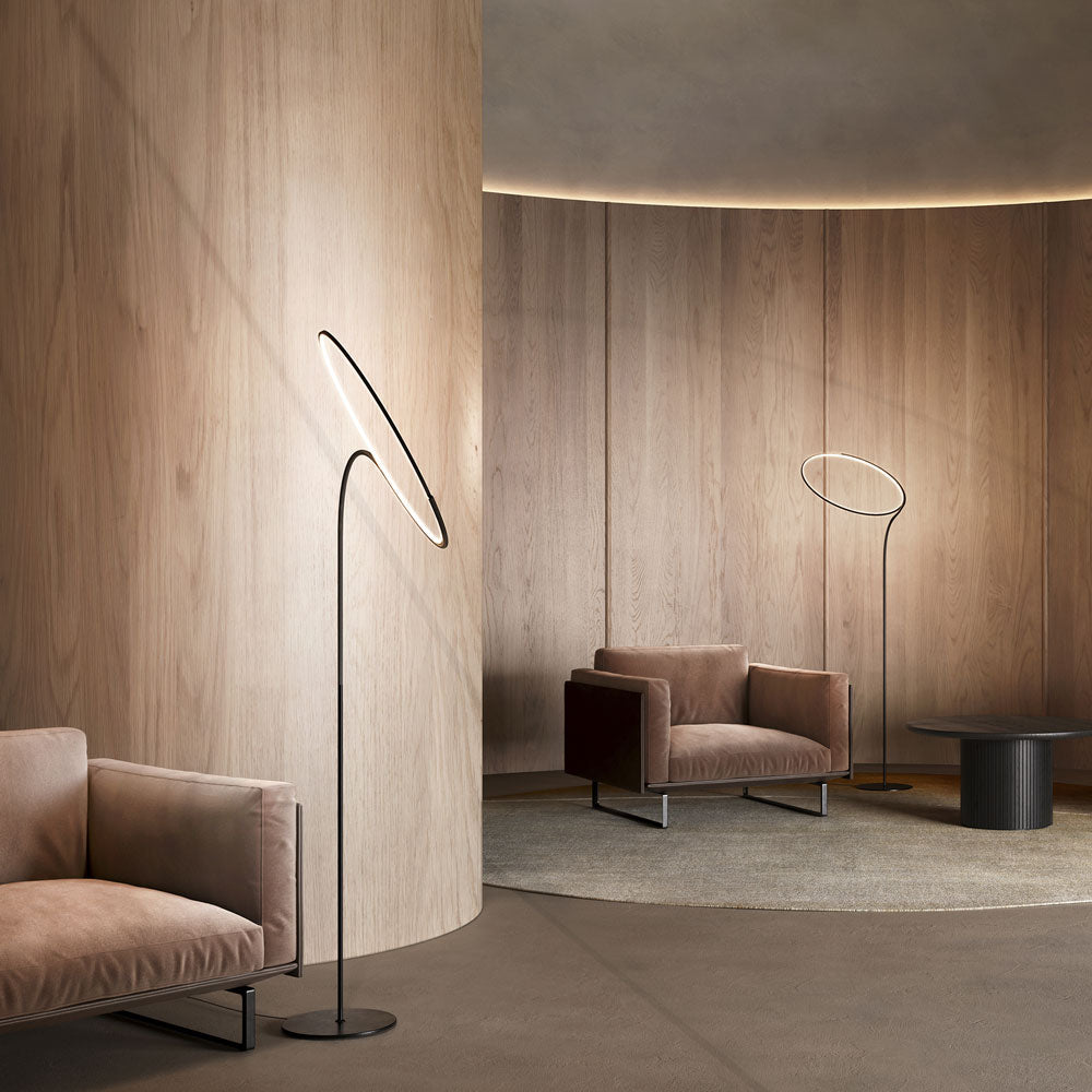 Poise LED Floor Lamp in living room.