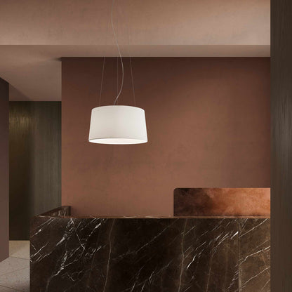 Tripod Pendant Light in living room.