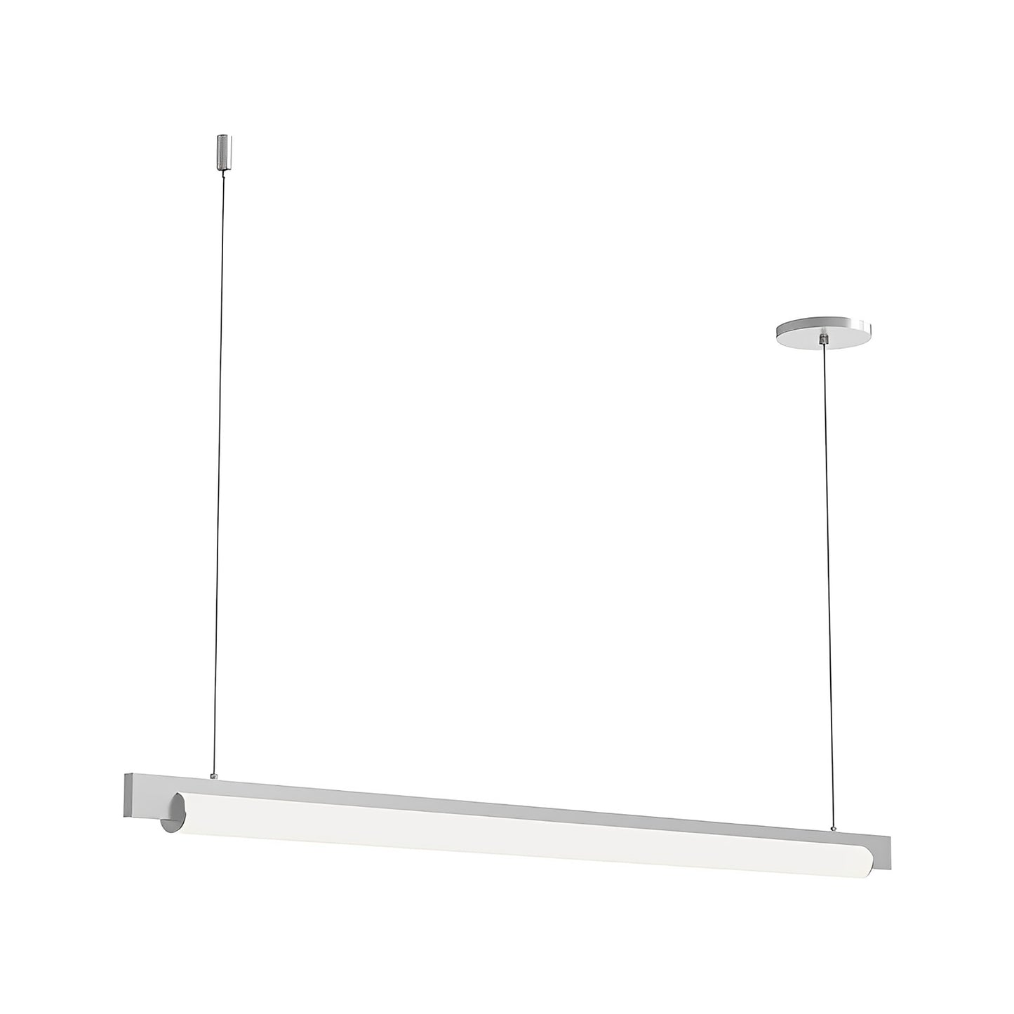 Keel™ LED Linear Pendant Light in Bright Satin Aluminum (Small).