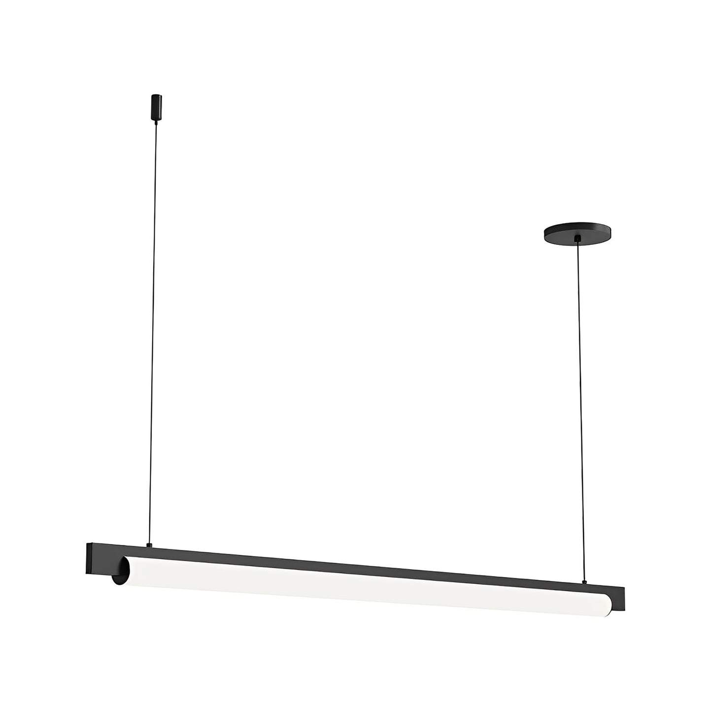 Keel™ LED Linear Pendant Light in Satin Black (Small).