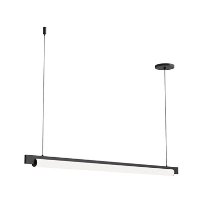 Keel™ LED Linear Pendant Light in Satin Black (Small).