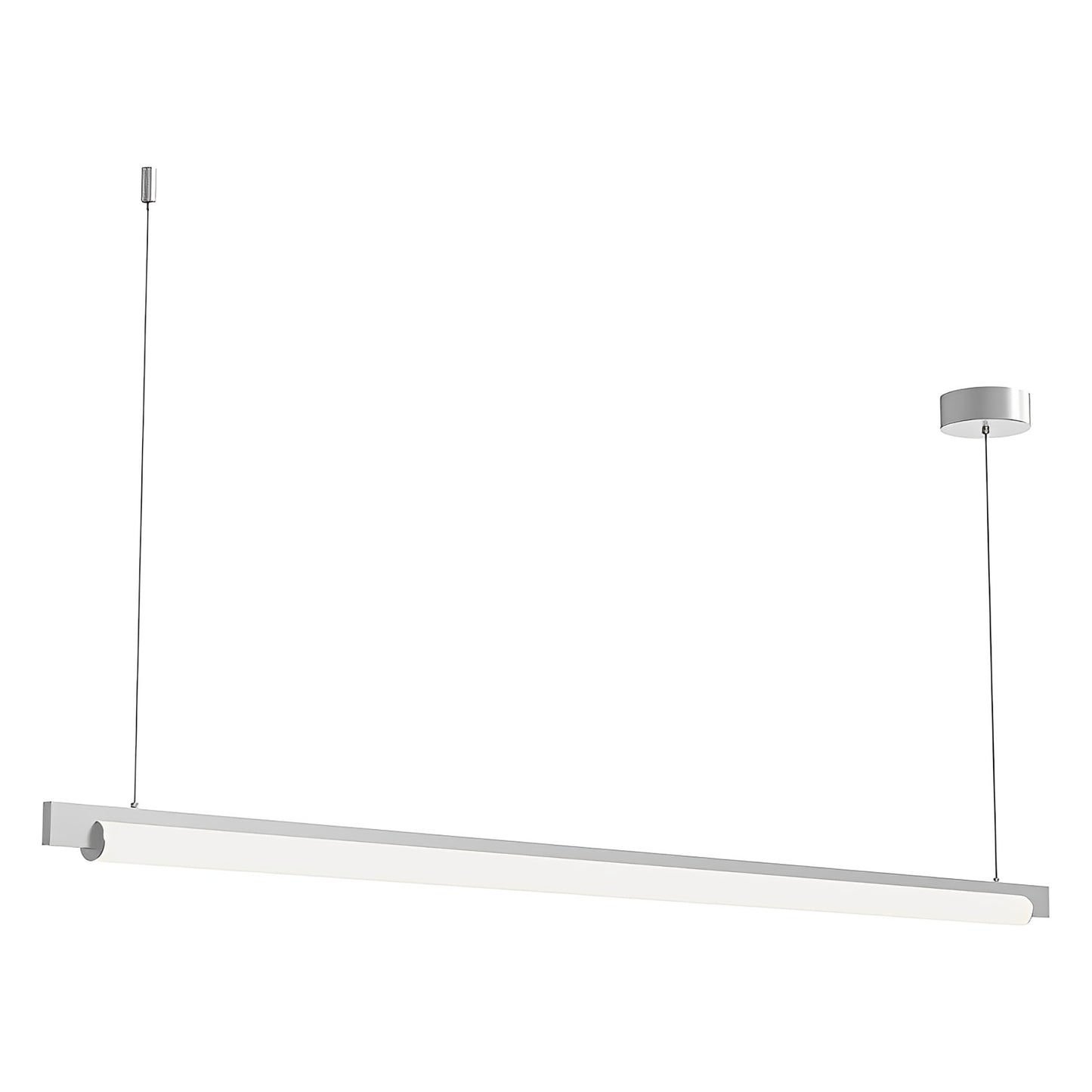 Keel™ LED Linear Pendant Light in Bright Satin Aluminum (Large).