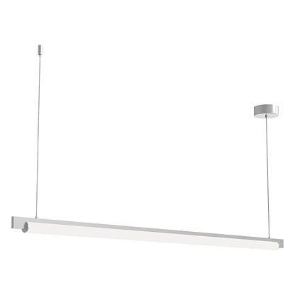 Keel™ LED Linear Pendant Light in Bright Satin Aluminum (Large).