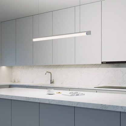 Keel™ LED Linear Pendant Light in kitchen.