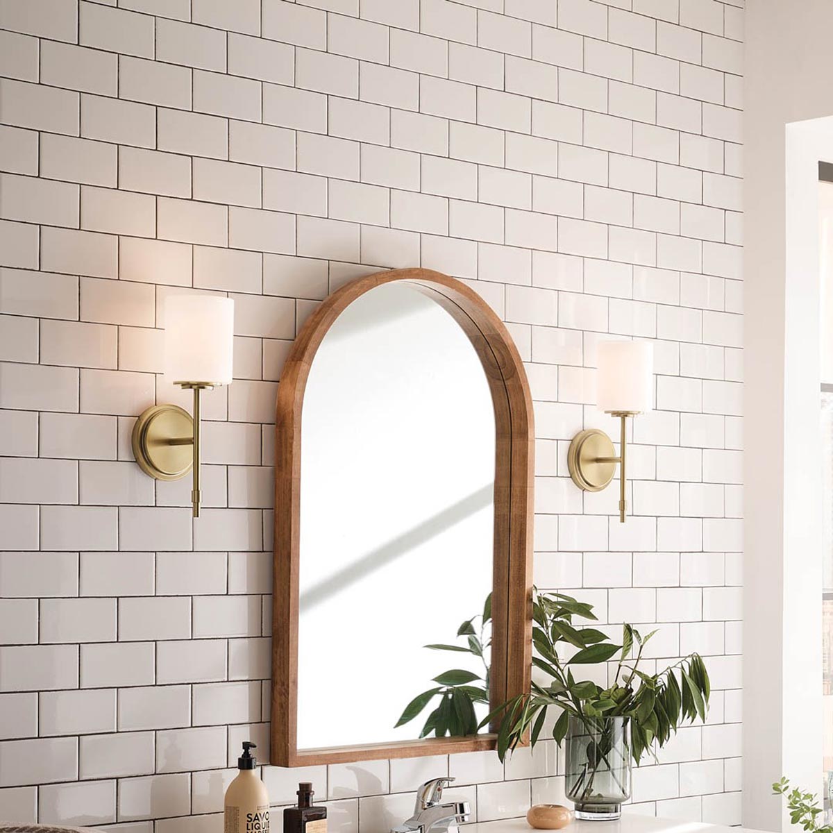 Ali Vanity Wall Light in bathroom.