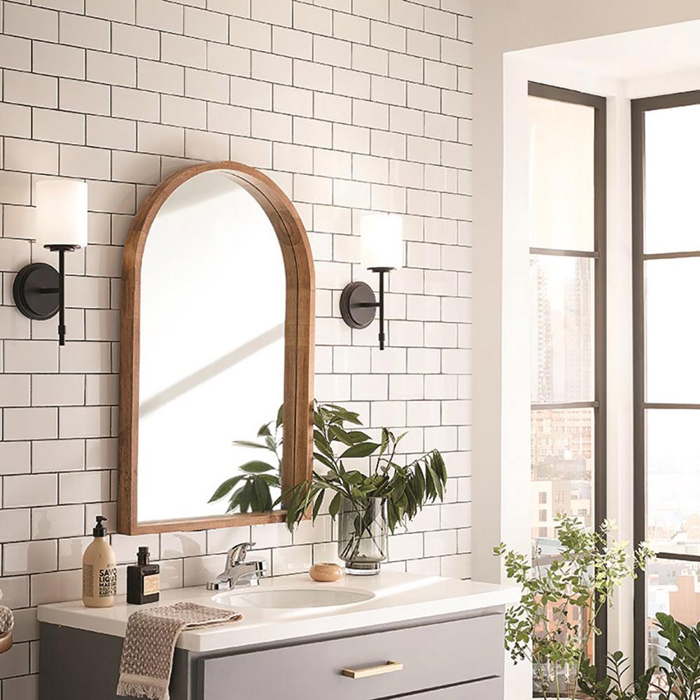 Ali Vanity Wall Light in bathroom.