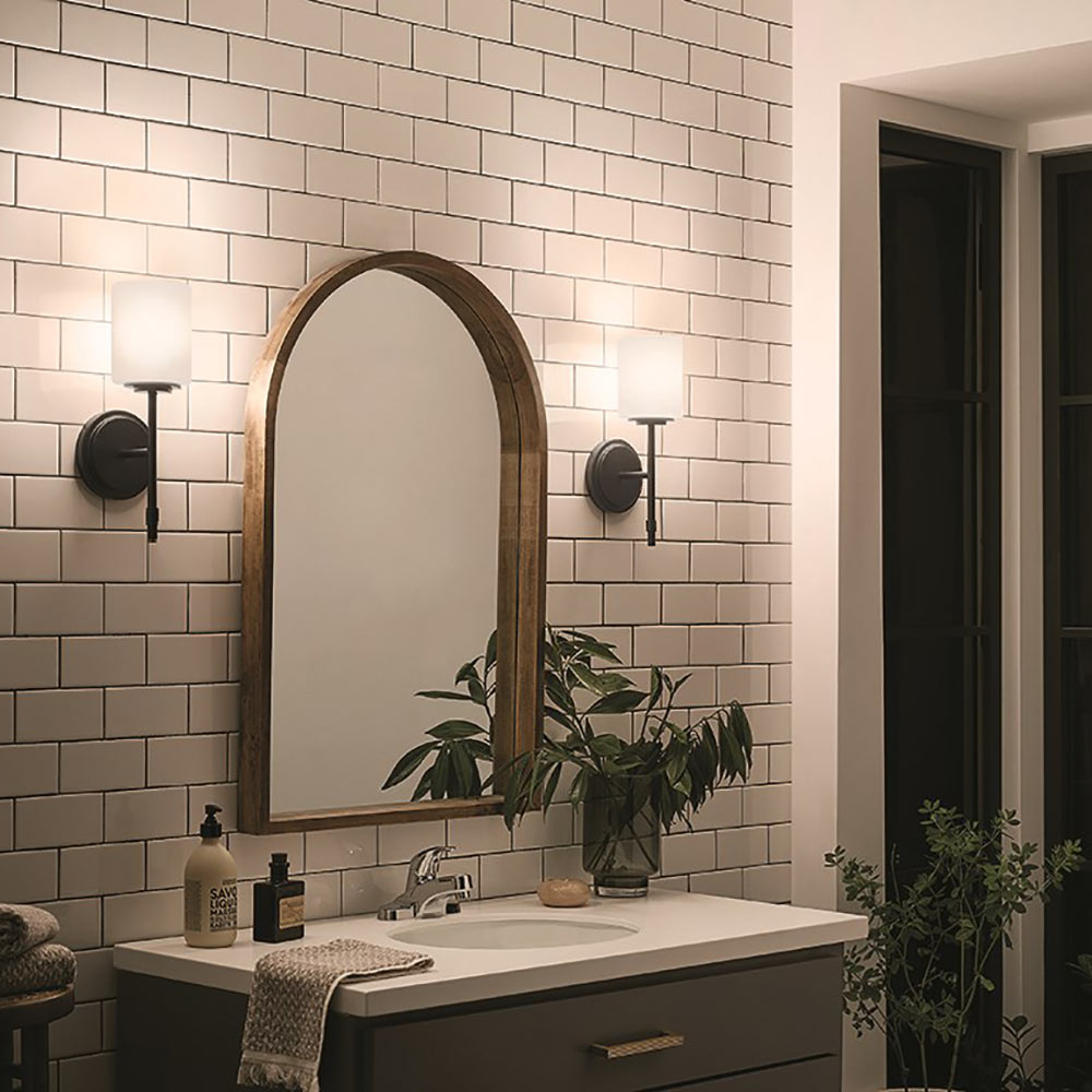 Ali Vanity Wall Light in bathroom.