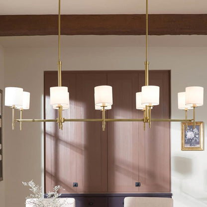 Ali Linear Pendant Light in dining room.