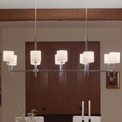Ali Linear Pendant Light in dining room.