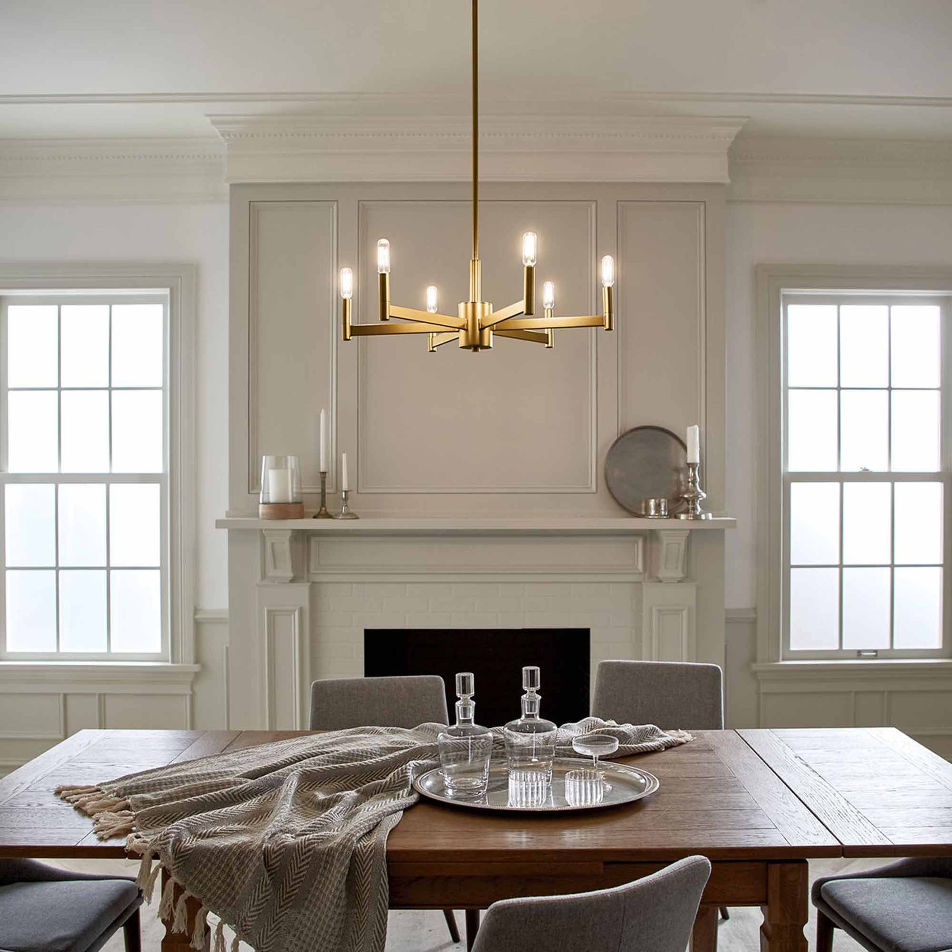 Erzo Chandelier in dining room.