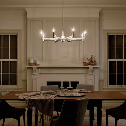 Erzo Chandelier in dining room.