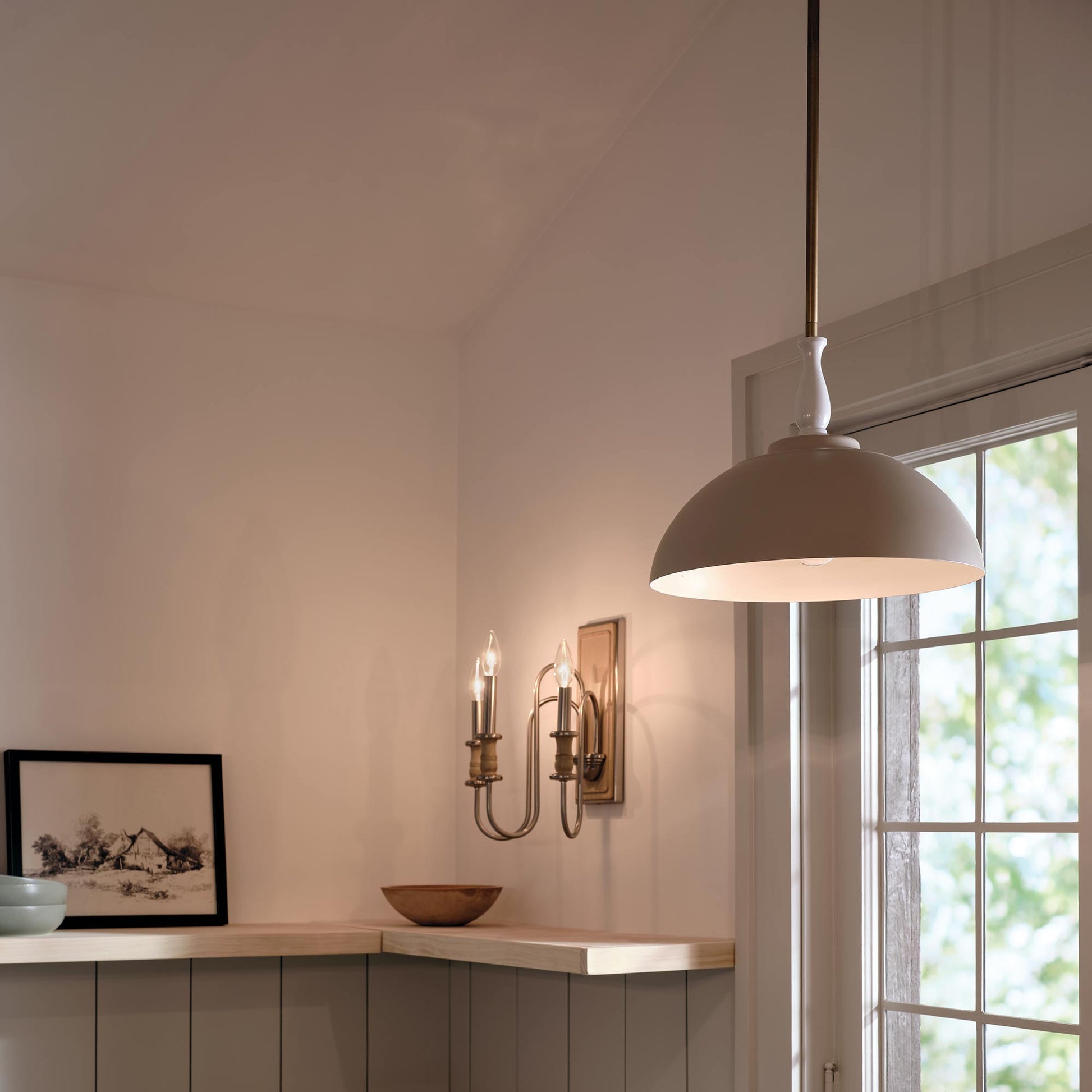 Fira Pendant Light in kitchen.