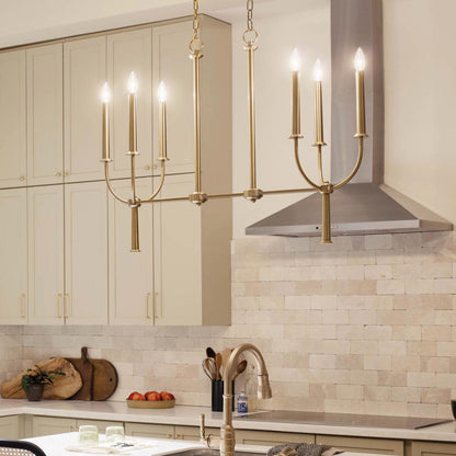 Florence Linear Pendant Light in kitchen.