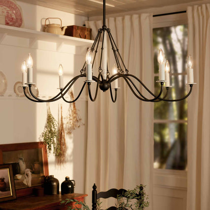 Freesia Chandelier in dining room.