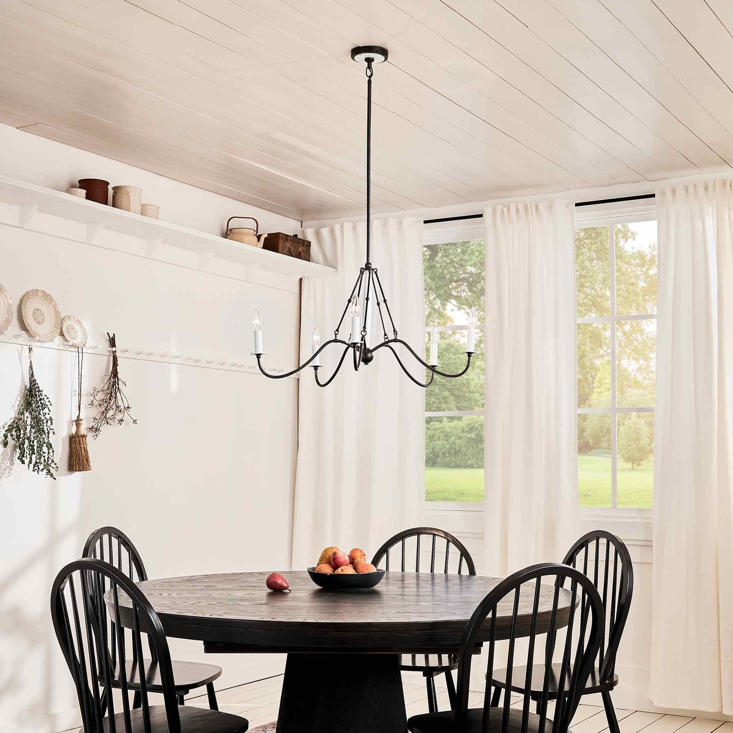 Freesia Chandelier in dining room.