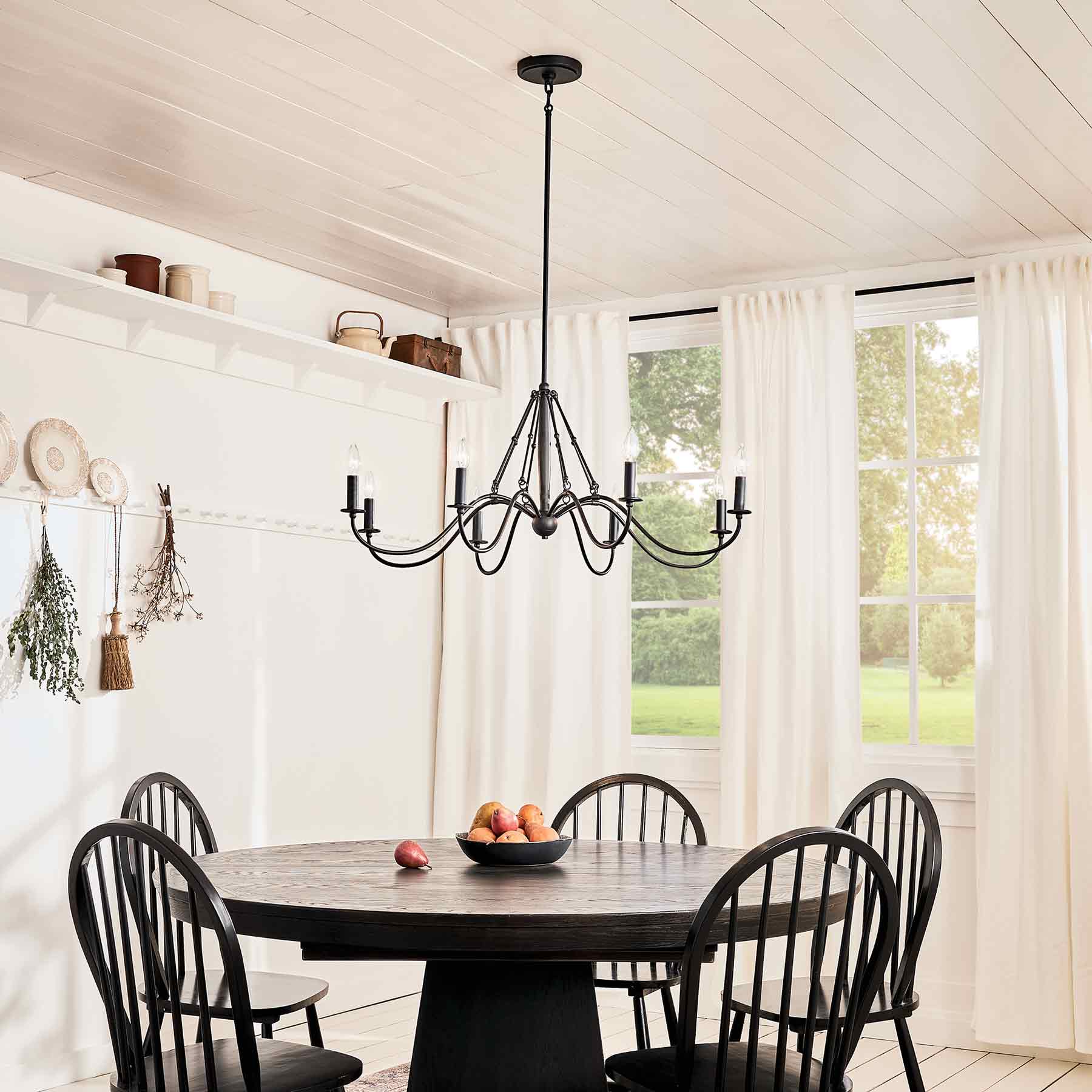 Freesia Chandelier in dining room.