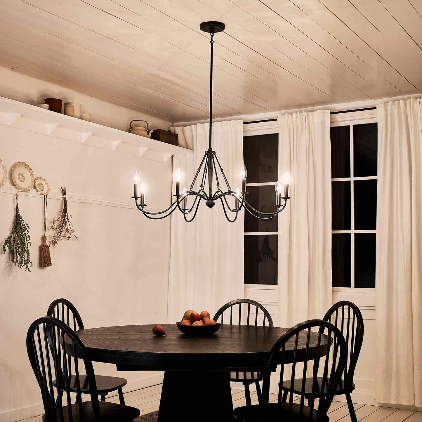 Freesia Chandelier in dining room.