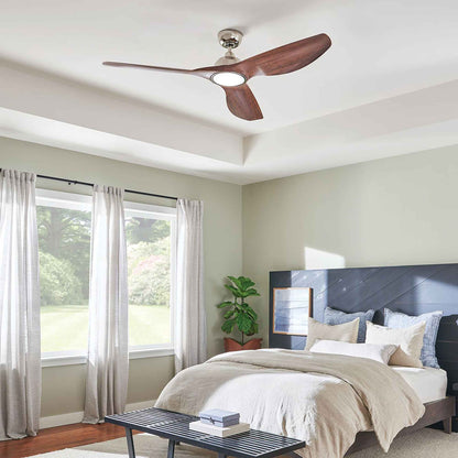 Imari LED Ceiling Fan in bedroom.