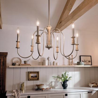 Karthe Chandelier in kitchen.