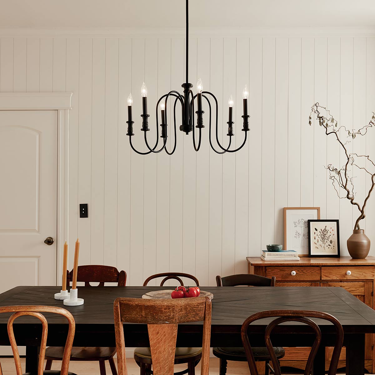 Karthe Chandelier in dining room.