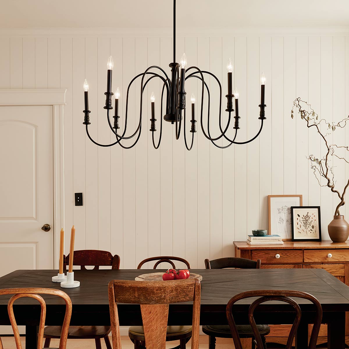 Karthe Chandelier in dining room.