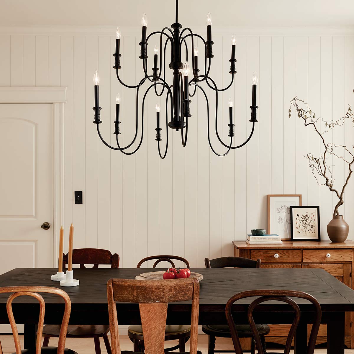 Karthe Chandelier in dining room.