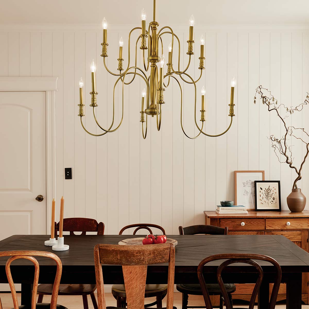 Karthe Chandelier in dining room.