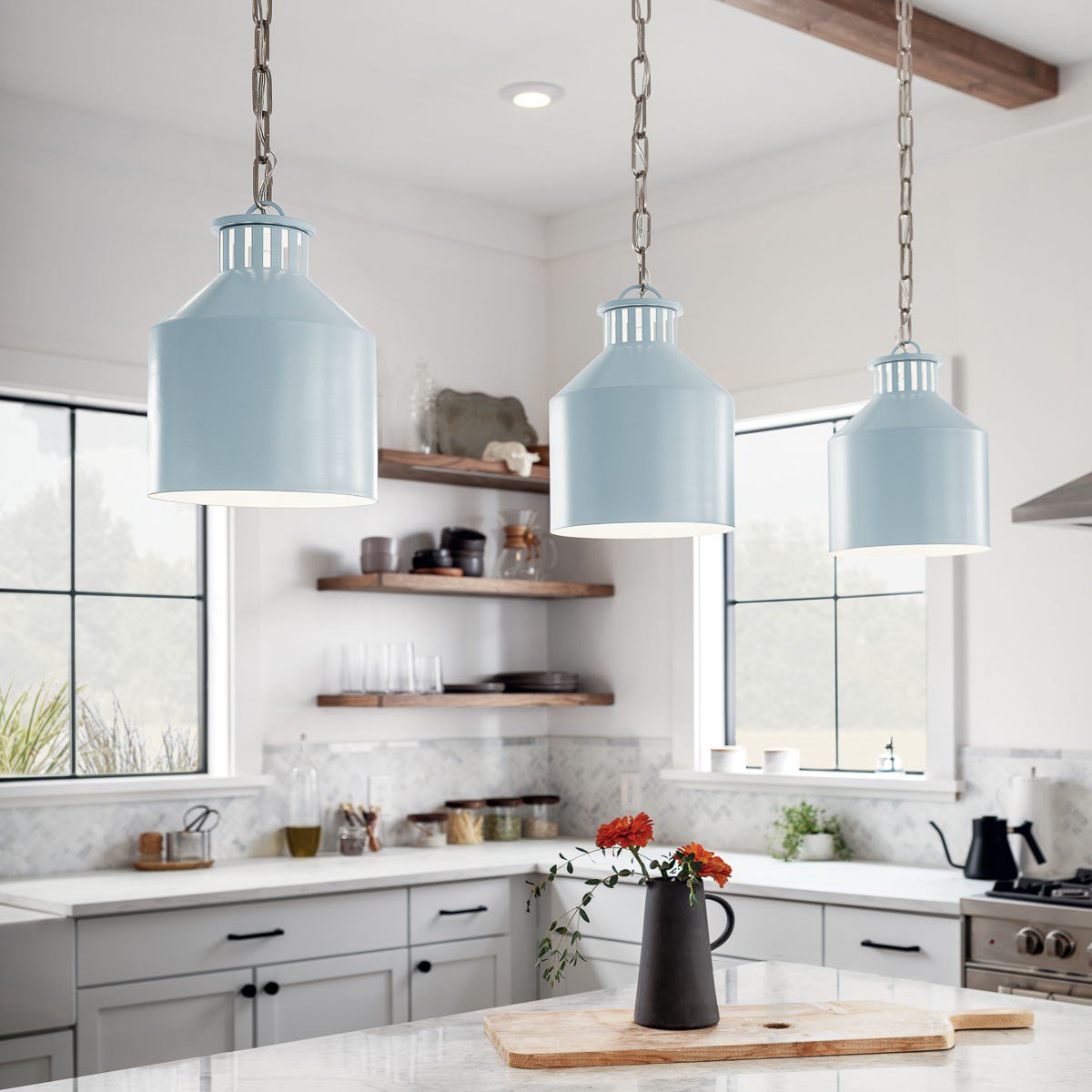 Montauk Mini Pendant Light in kitchen.