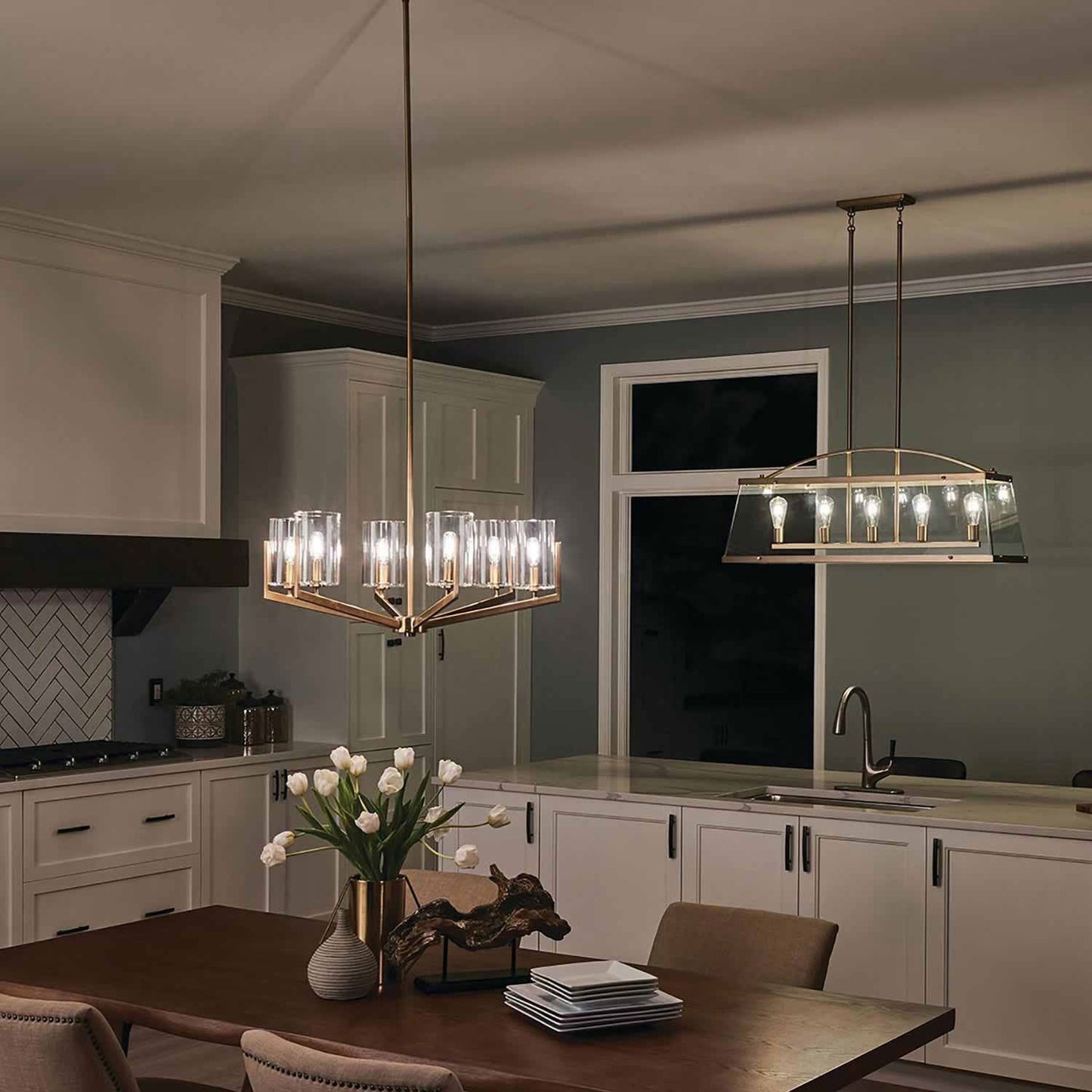 Nye Chandelier in living room.