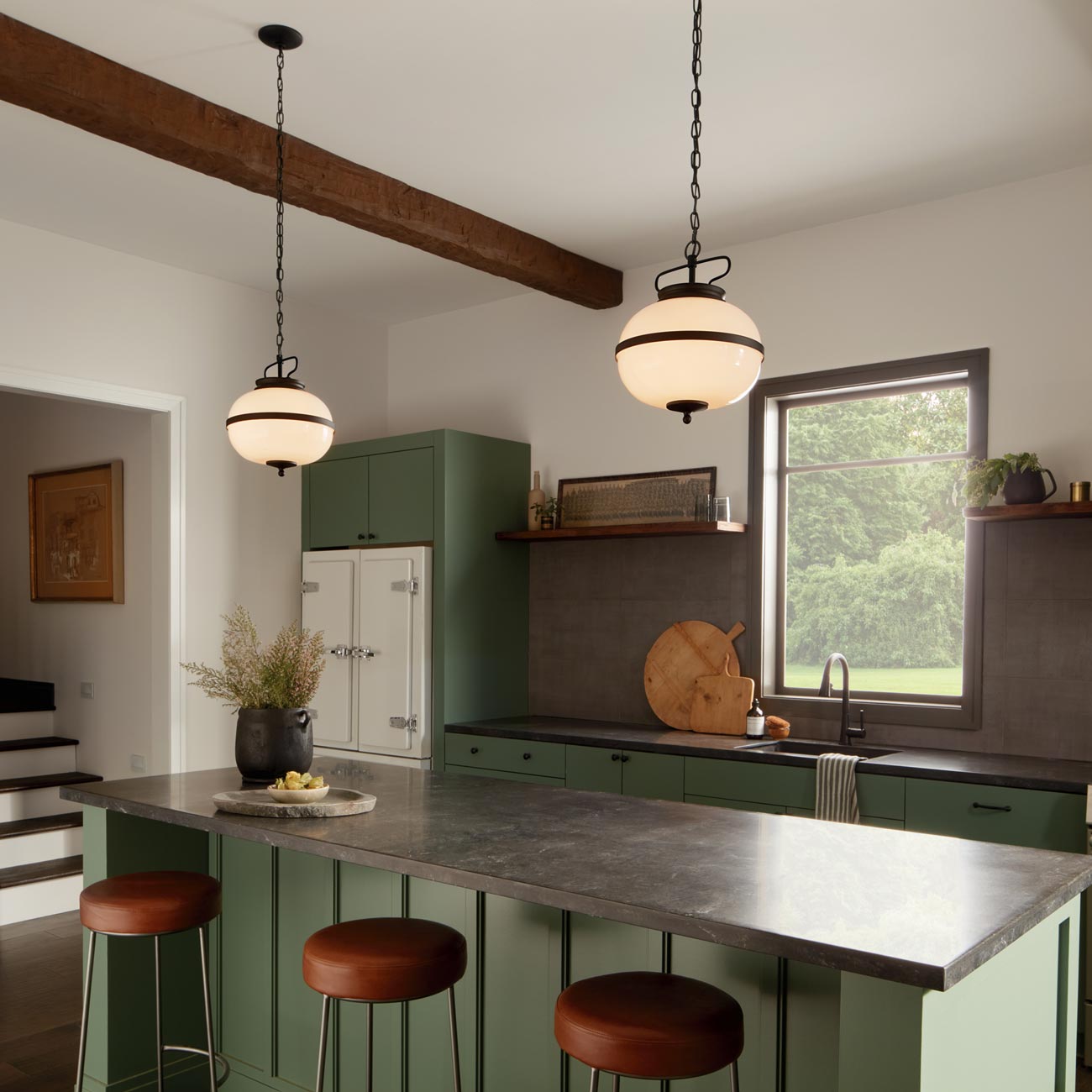 Opal Pendant Light in dining room.