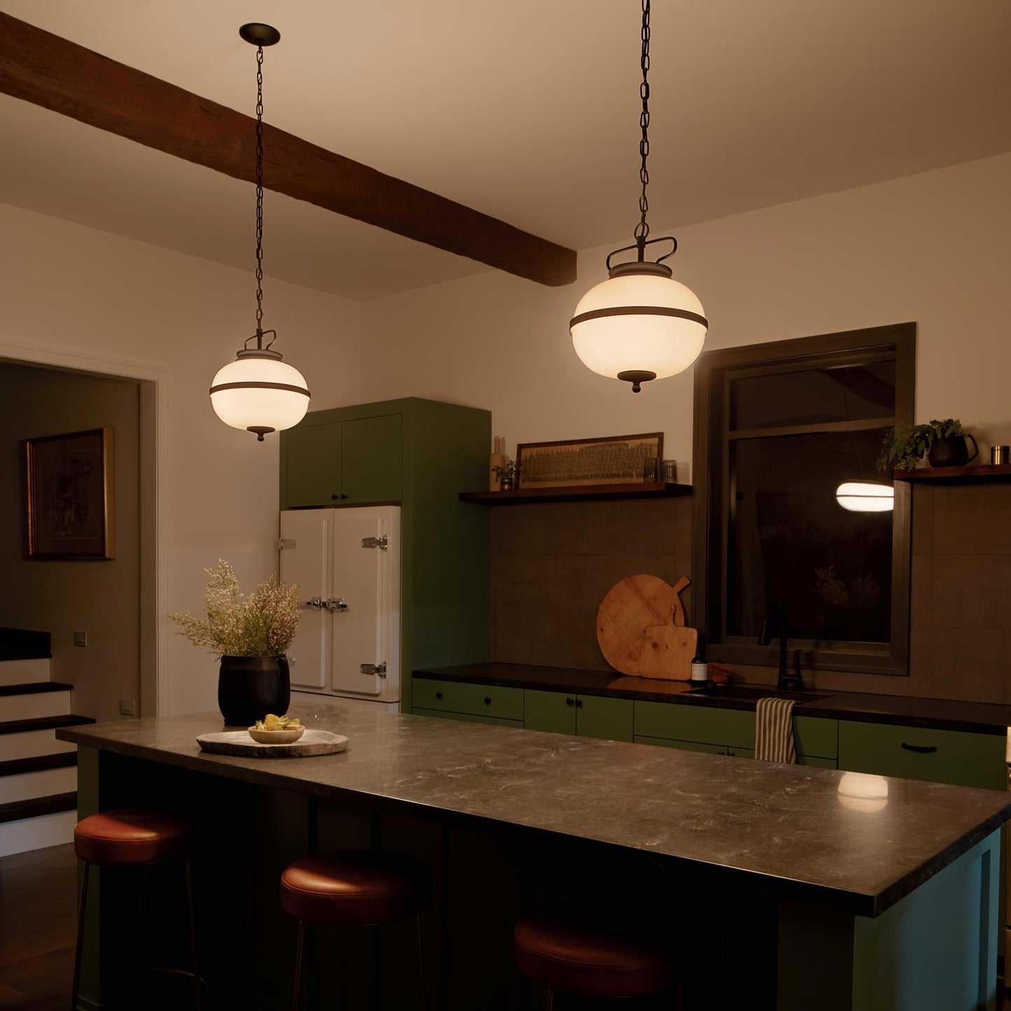 Opal Pendant Light in dining room.