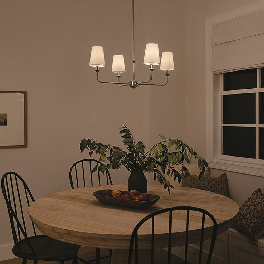 Pallas Mini Chandelier in dining room.