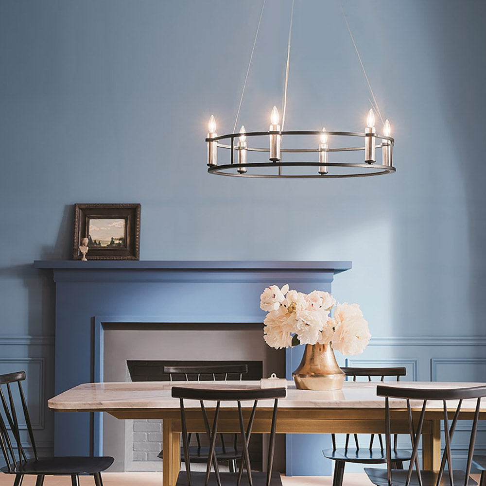 Rosalind Chandelier in living room.