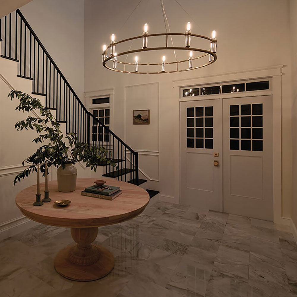 Rosalind Chandelier in living room.