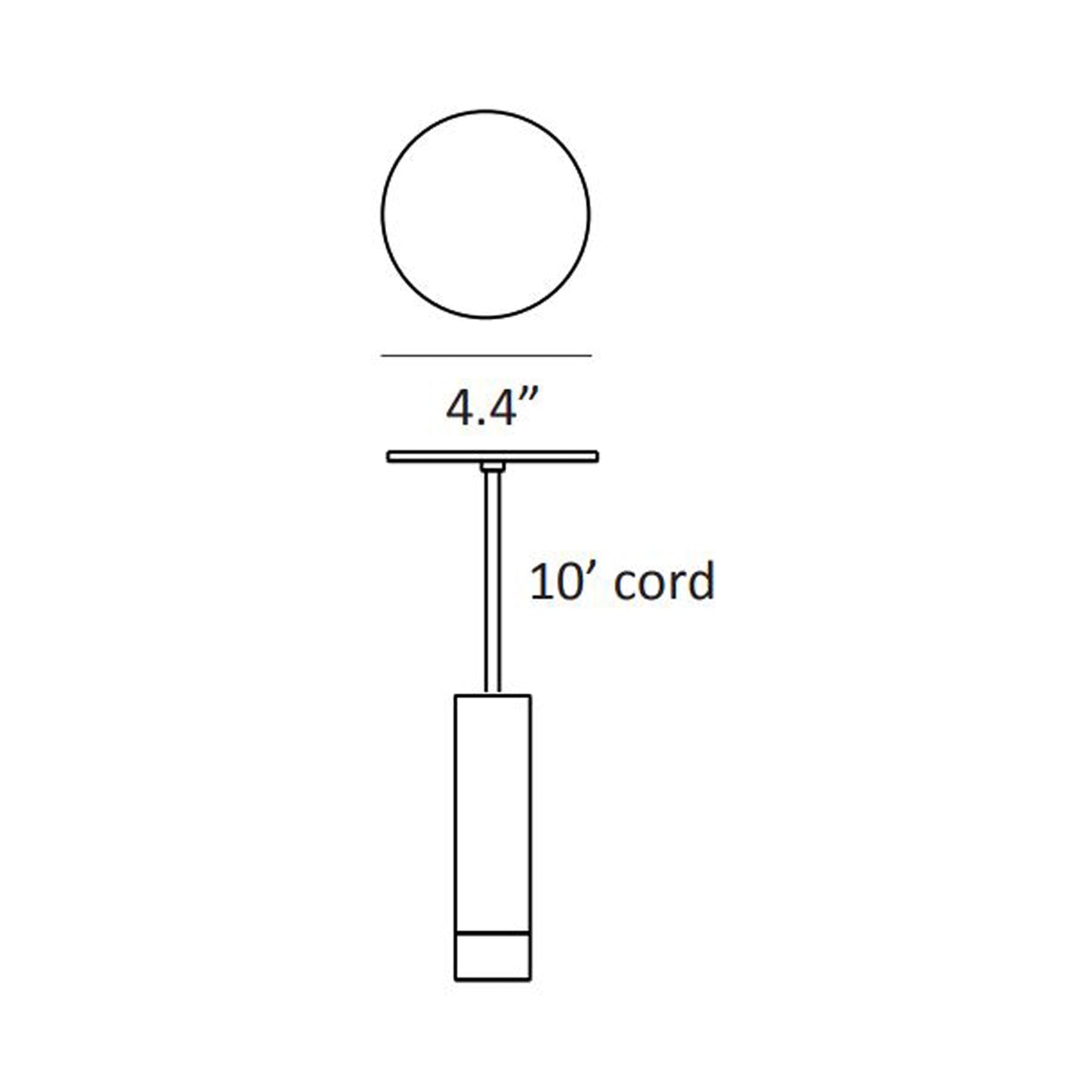 Combi Globe LED Aluminum Pendant Light - line drawing.