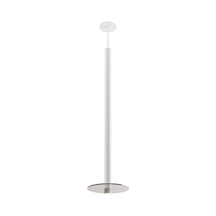 Combi LED Glass Pendant Light in Matte White/Clear (36-Inch).