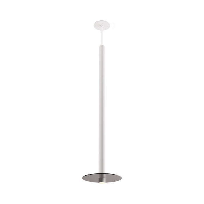 Combi LED Glass Pendant Light in Matte White/Dark Grey (36-Inch).