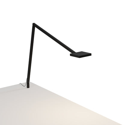 Focaccia LED Desk Lamp in Matte Black (Through-Table Mount).