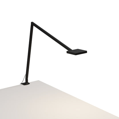 Focaccia LED Desk Lamp in Matte Black (Two-Piece Desk Clamp).